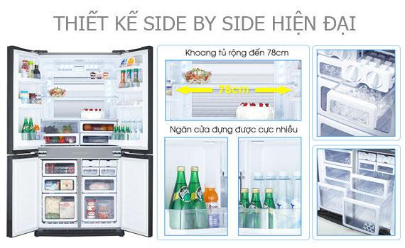 Tủ Lạnh Inverter Sharp SJ-FX680V-ST (678L) Tủ Lạnh Inverter Sharp SJ-FX680V-ST (678L)