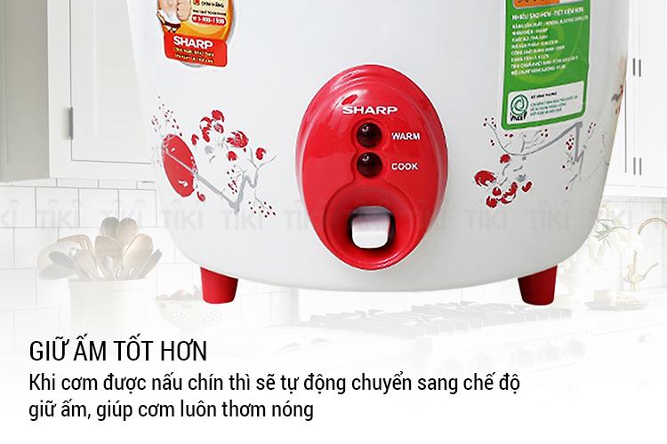 Nồi Cơm Điện Nắp Rời Sharp KSH-D15V (1.5L) - Màu Ngẫu Nhiên - Hàng chính hãng