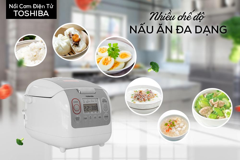 Nồi Cơm Điện Tử Toshiba RC-18NMFVN(WT) (1.8 lít) - Trắng Nồi Cơm Điện Tử Toshiba RC-18NMFVN(WT) (1.8 lít) - Trắng