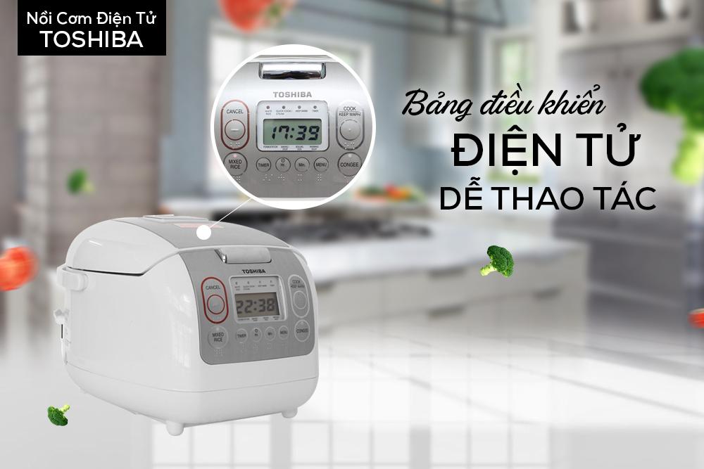 Nồi Cơm Điện Tử Toshiba RC-18NMFVN(WT) (1.8 lít) - Trắng Nồi Cơm Điện Tử Toshiba RC-18NMFVN(WT) (1.8 lít) - Trắng