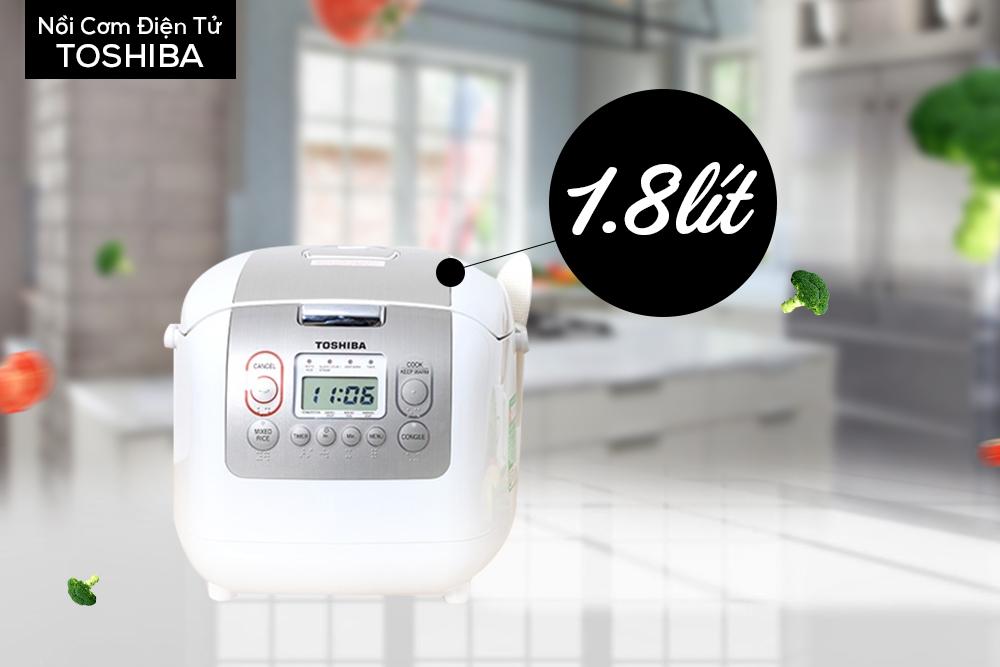 Nồi Cơm Điện Tử Toshiba RC-18NMFVN(WT) (1.8 lít) - Trắng Nồi Cơm Điện Tử Toshiba RC-18NMFVN(WT) (1.8 lít) - Trắng