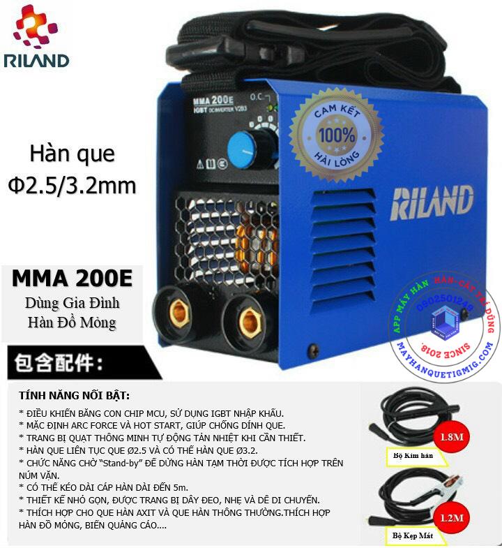 Máy Hàn Que mini MMA 200E Riland 