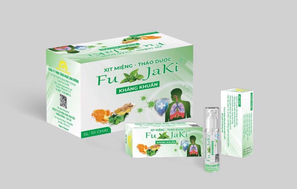 Xịt miệng thảo dược kháng khuẩn Fu Jaki mang thương hiệu Ánh Dương nổi tiếng nhất hiện nay