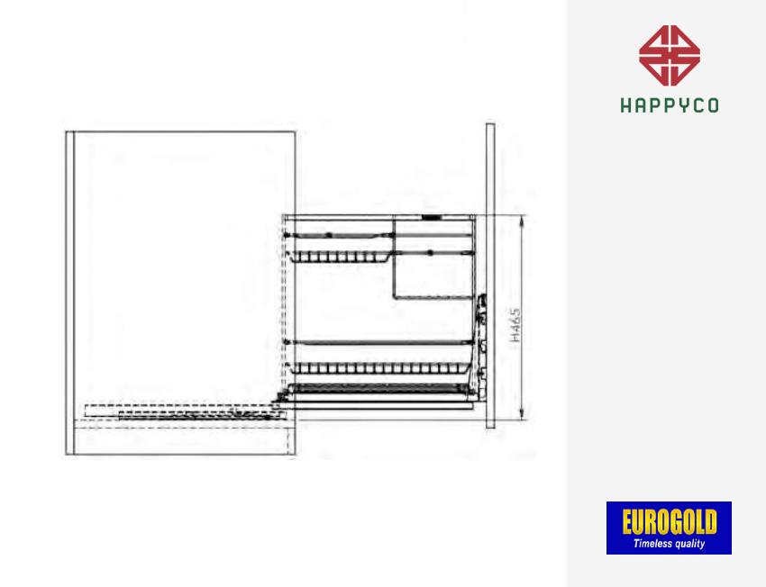 GIÁ GIA VỊ KHUNG RỔ INOX 304 EP2220 EUROGOLD