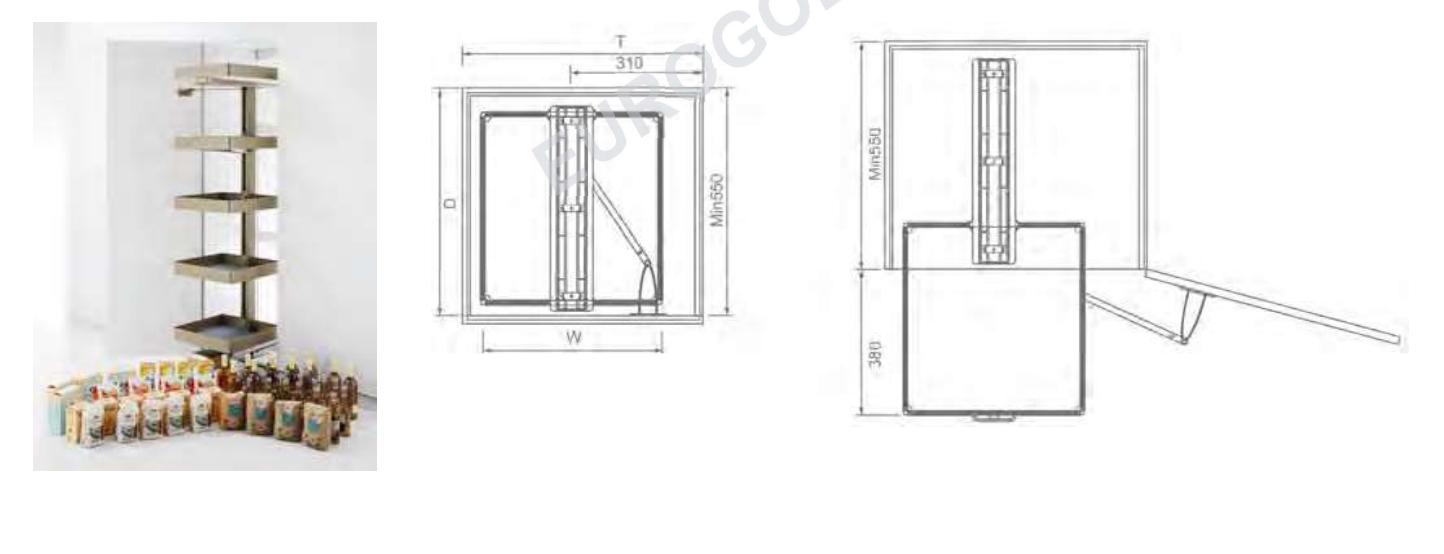 Tủ kho 5 tầng âm tủ Eurogold EUM5045