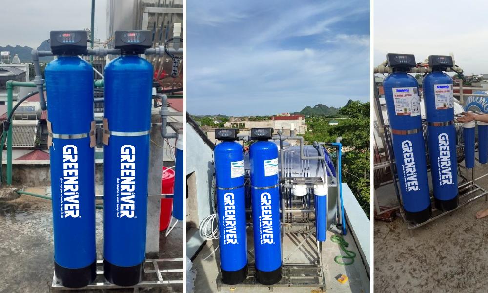 hình ảnh lắp đặt thực tế hệ thống lọc nước sinh hoạt GreenRiver GT2CA.