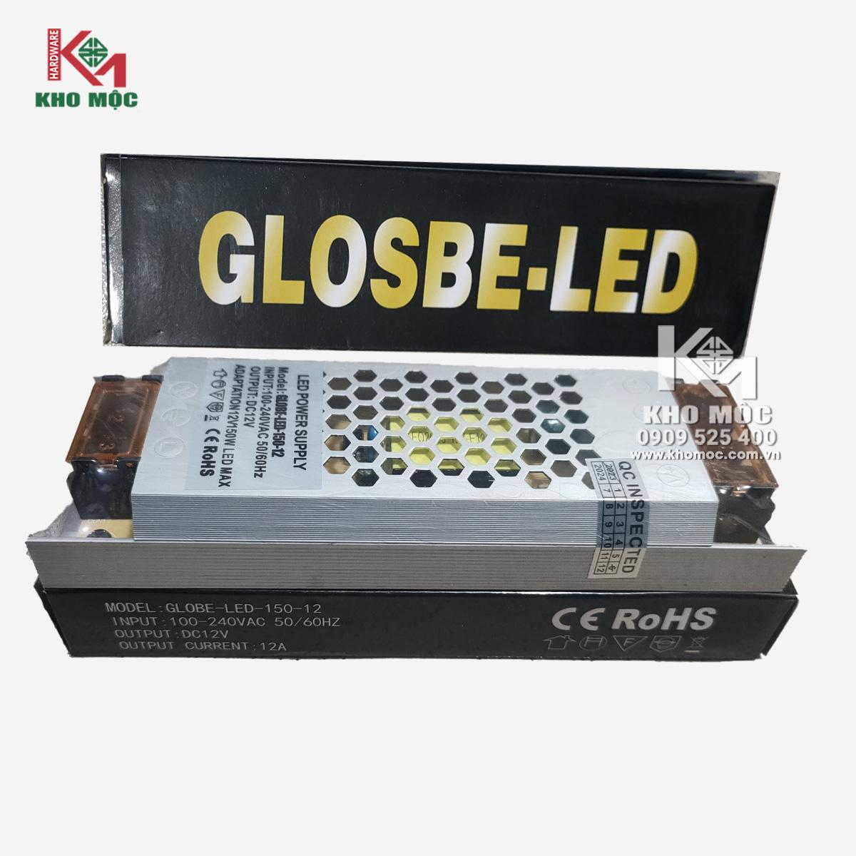 Nguồn 12A Glosbe Led Tổ Ong -150W-12V 