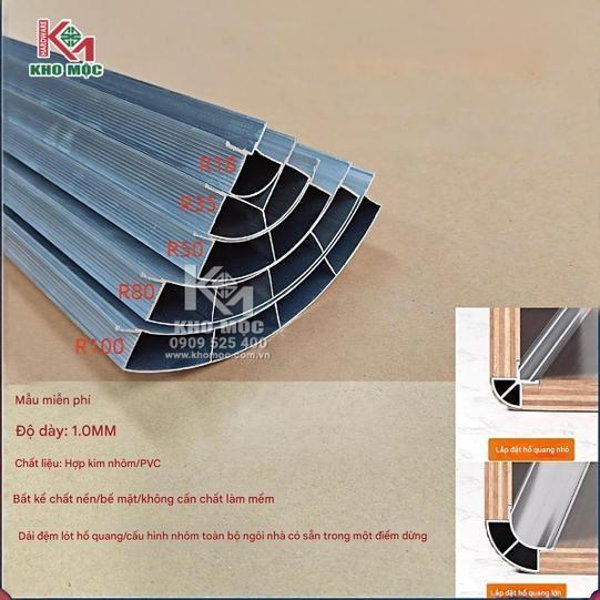  Thanh dưỡng bo cong bằng nhôm của Kho Mộc được sản xuất từ nhôm nguyên chất