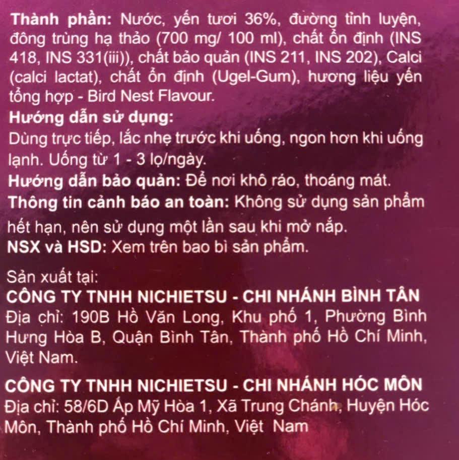 Yến Chưng sẵn Đồng Trùng Hạ Thảo 36%