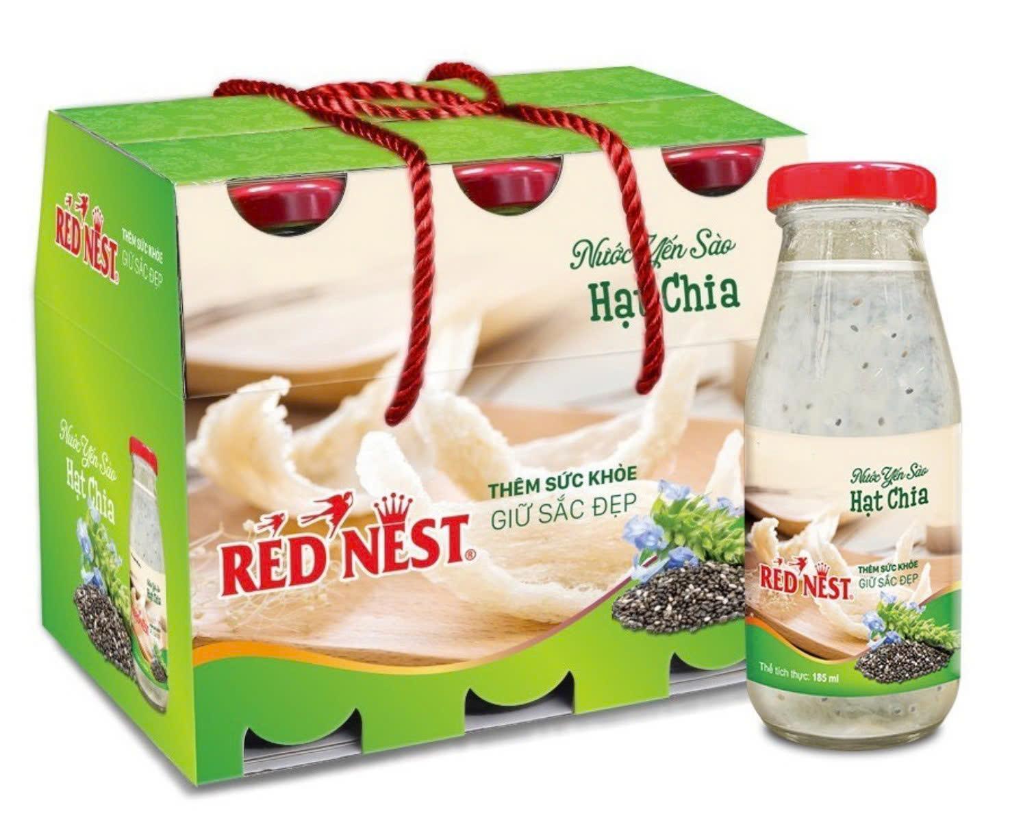 Nước yến sào chai 185ml hạt chia xách 6