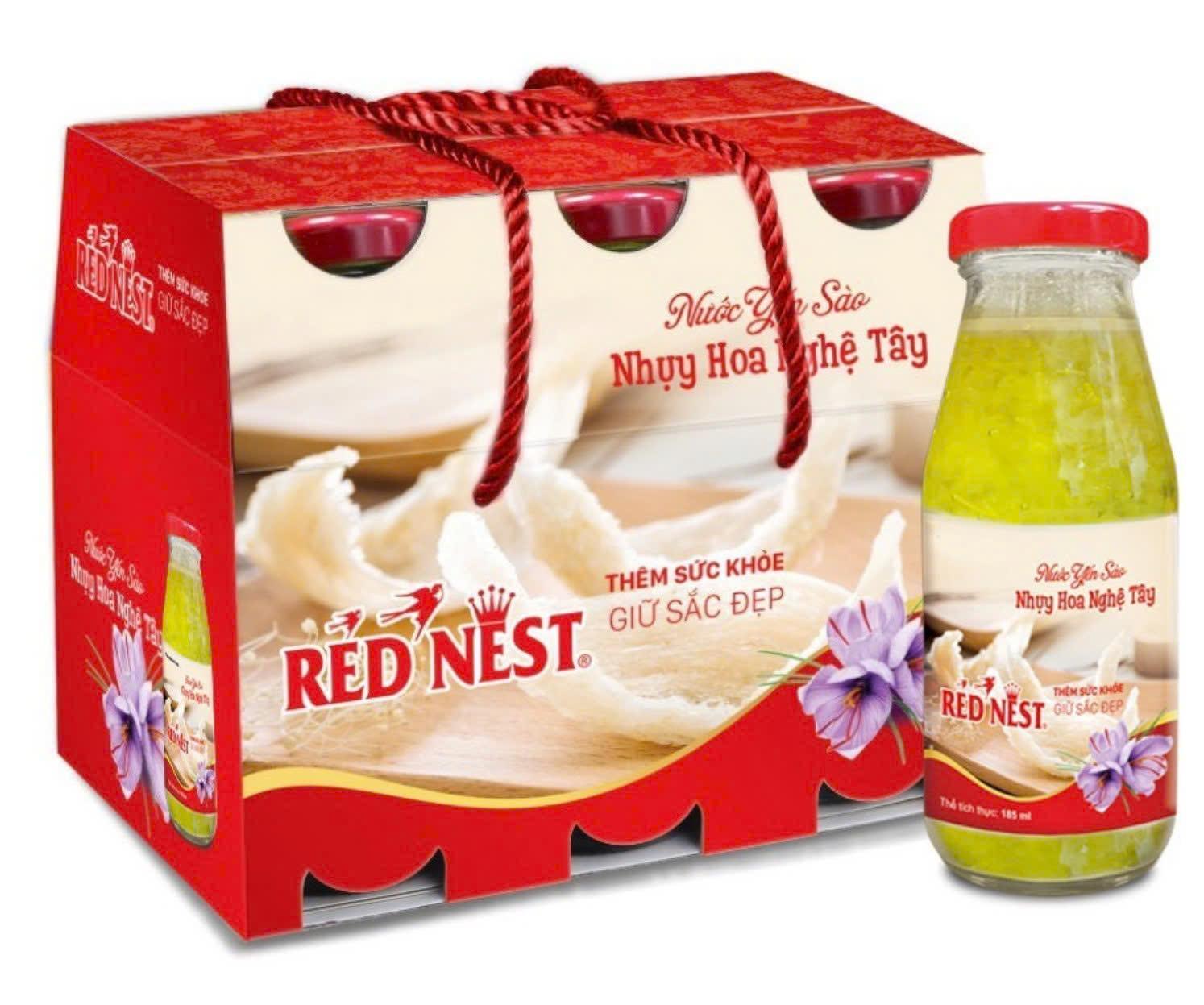 Nước yến sào chai 185ml Saffron Nhụy hoa nghệ tây xách 6