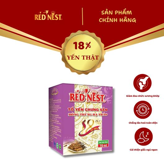 Yến sào Khánh Hòa chưng sẵn Đông Trùng Hạ Thảo 18%