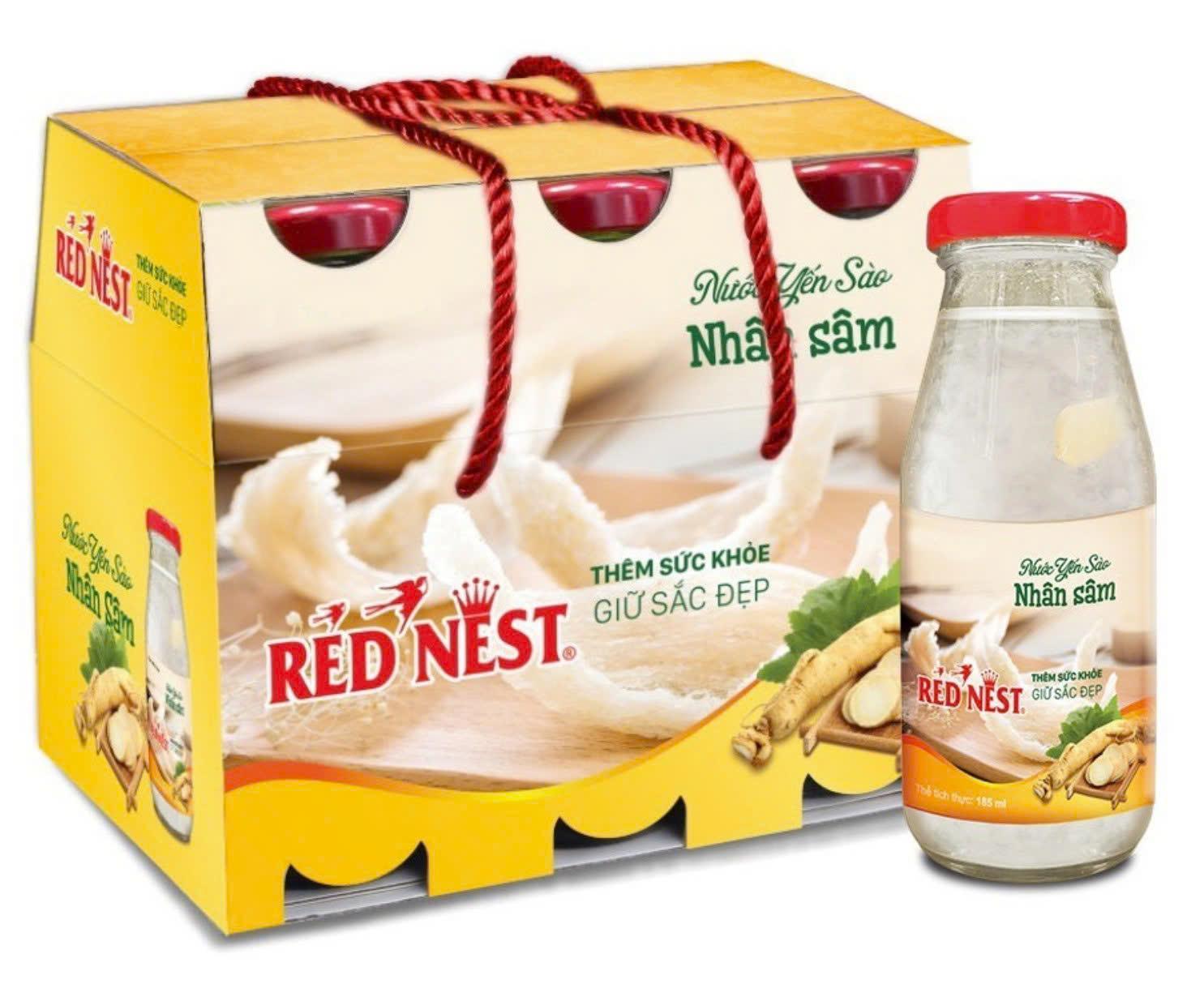 Nước yến sào chai 185ml nhân sâm xách 6