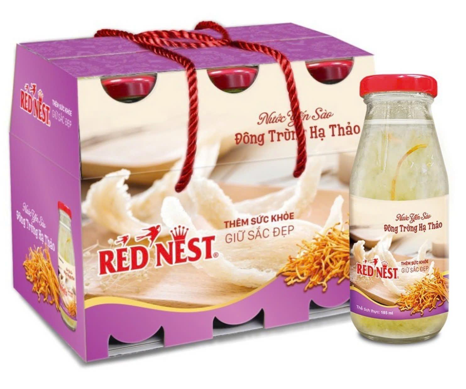 Nước yến sào chai 185ml đông trùng hạ thảo xách 6