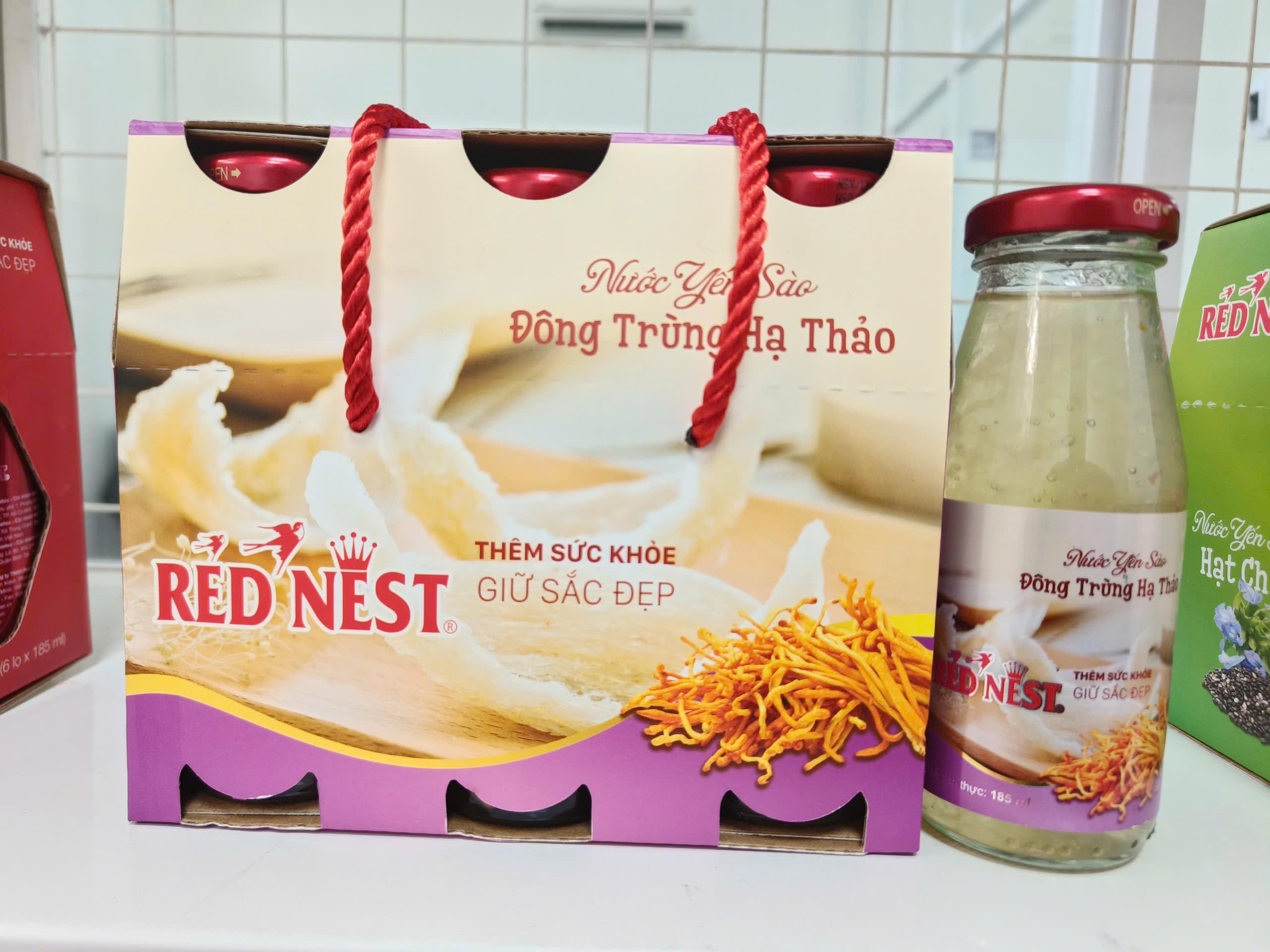 Nước yến sào chai 185ml đông trùng hạ thảo xách 6