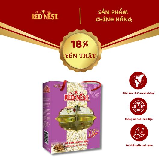 Yến sào Khánh Hòa chưng sẵn Đông Trùng Hạ Thảo 18% xách 4
