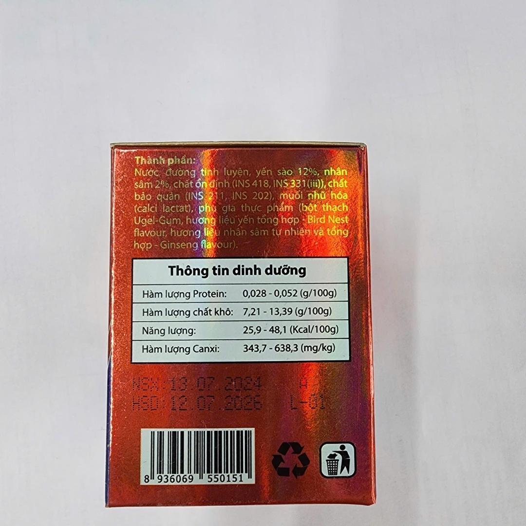 Nước Yến Sào Nhân Sâm 12% Lọ 70ml