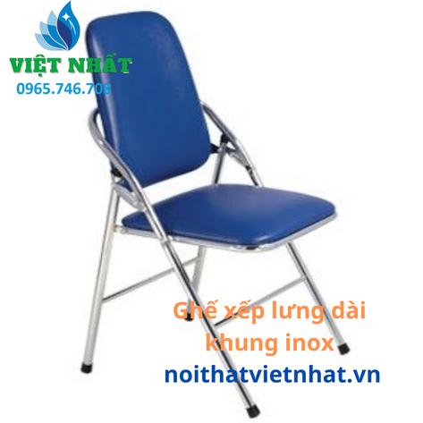 ghế xếp inox