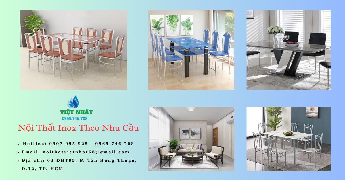 bàn ghế inox
