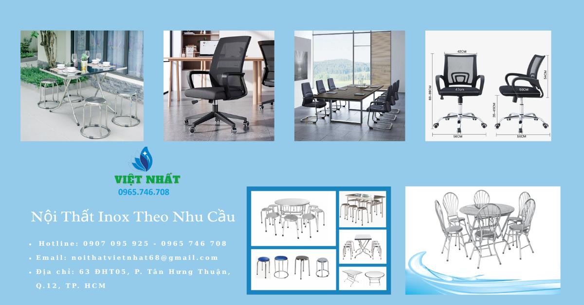 bàn ghế inox